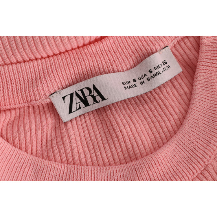 Пуловер с къс ръкав Zara