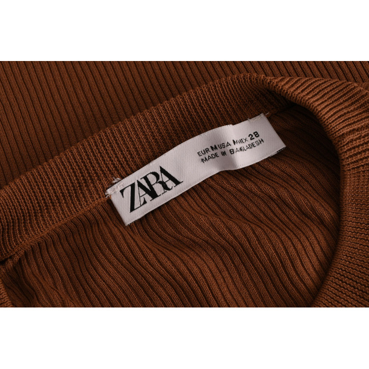 Пуловер с къс ръкав Zara