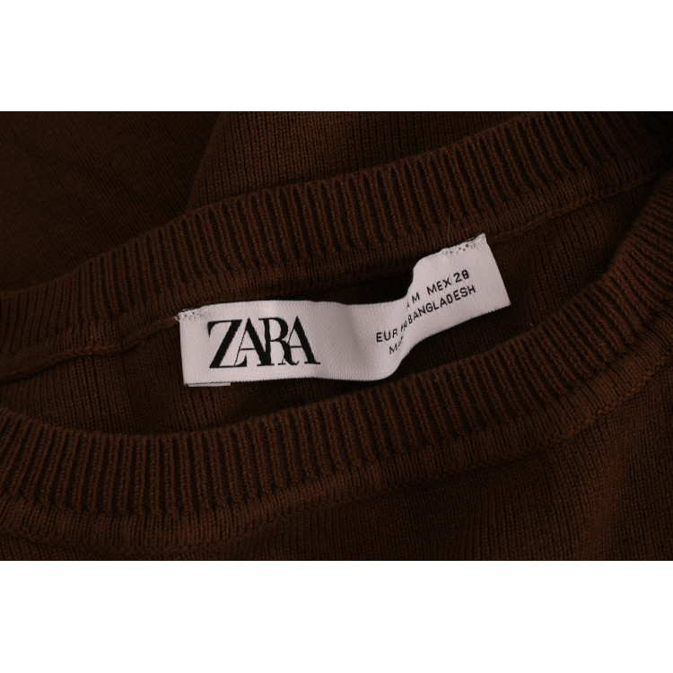 Пуловер с къс ръкав Zara